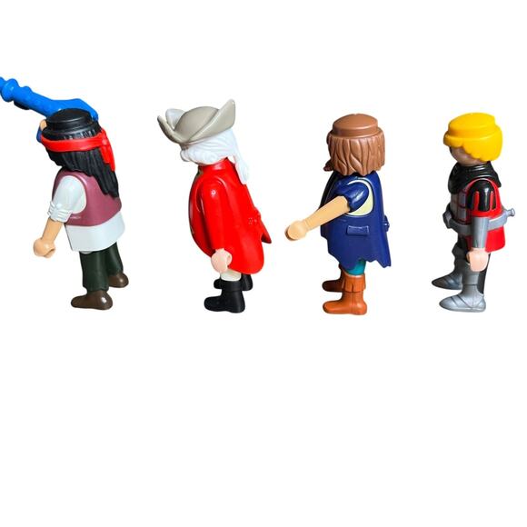 Playmobil Lot of 4 Pirate‎ & Medieval Soldier Figures w/ Accessories Battle - Picture 4 of 5